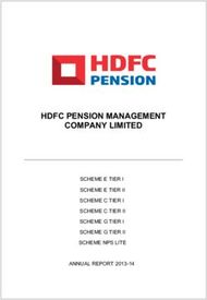 HDFC PENSION MANAGEMENT COMPANY LIMITED