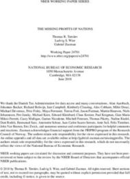 NBER WORKING PAPER SERIES