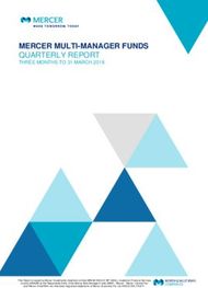 MERCER MULTI-MANAGER FUNDS QUARTERLY REPORT